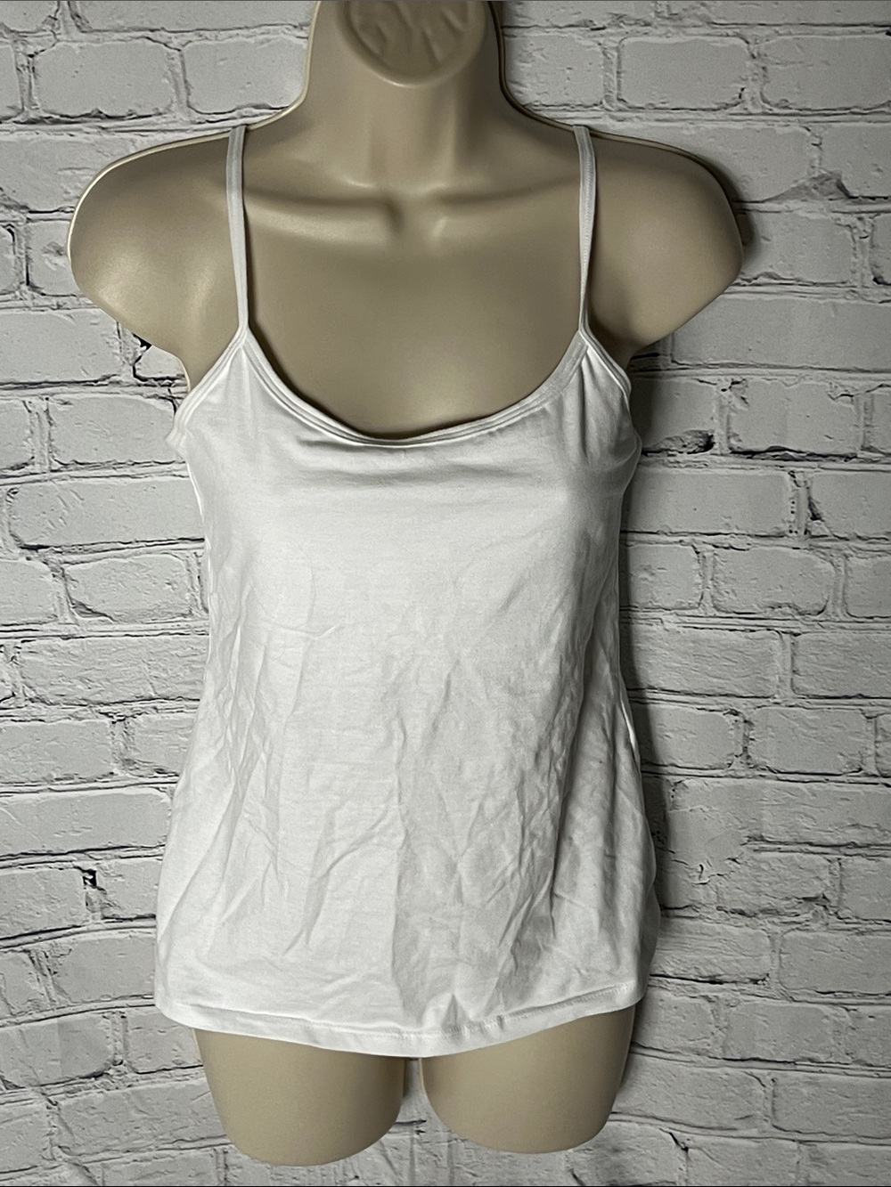 Hanes White Cotton Spaghetti-Strap Camisole